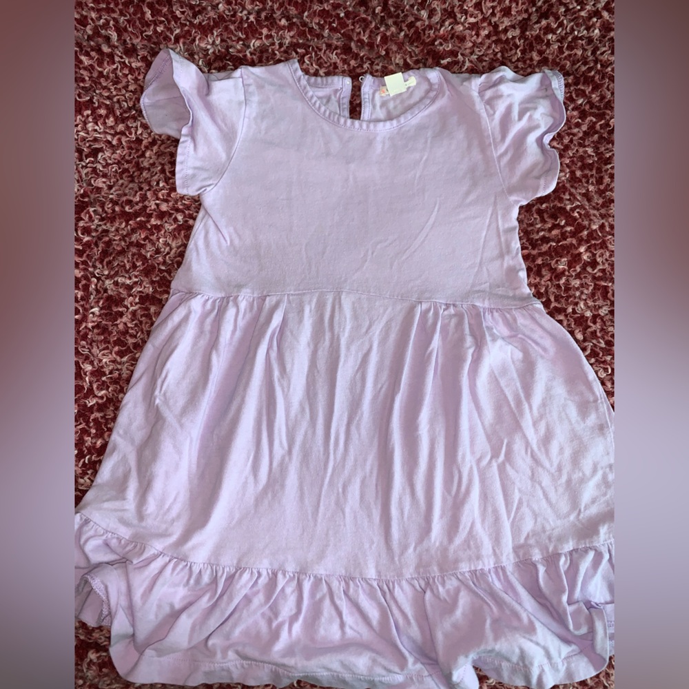 Crewcuts Purple Ruched Tiered Sundress